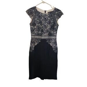 Elegant Navy Blue Antonio Melani Lace Dress
